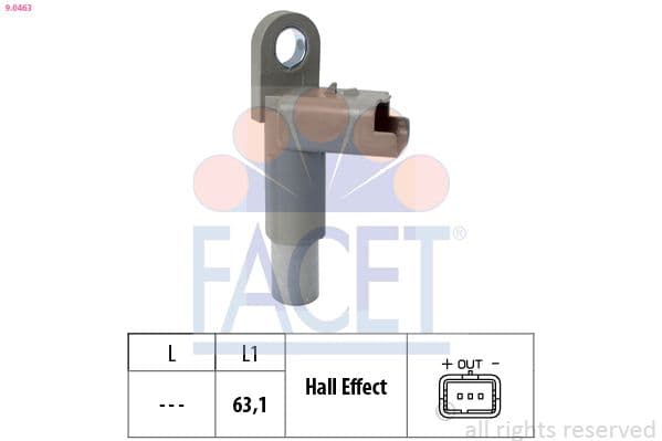 senzor,pozitie ax cu came FACET Made in Italy - OE Equivalent 9.0463