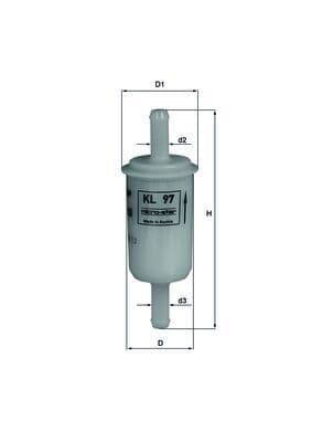 filtru combustibil MAHLE KL 97