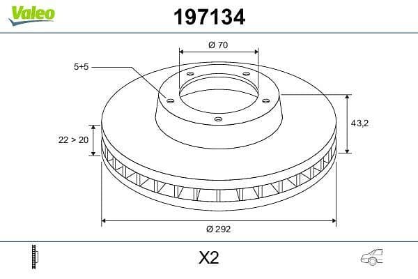 Disc frana VALEO 197134