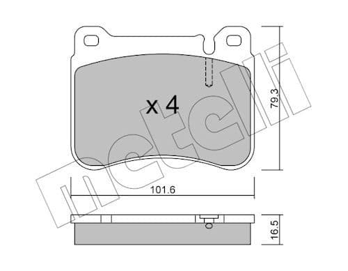 set placute frana,frana disc METELLI 22-0668-0