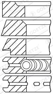 Set segmenti piston GOETZE ENGINE 08-314600-00