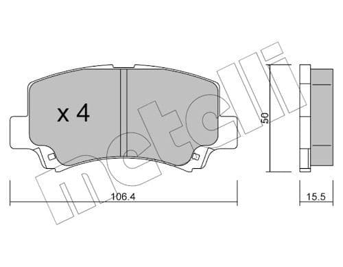 set placute frana,frana disc METELLI 22-0419-0