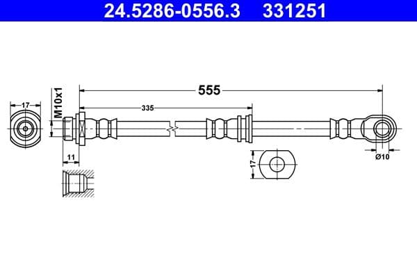 Furtun frana ATE 24.5286-0556.3