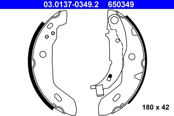 Set saboti frana ATE 03.0137-0349.2