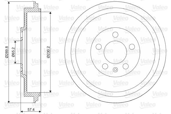 Tambur frana VALEO 237085