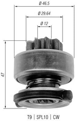 Pinion electromotor MAGNETI MARELLI 940113020335