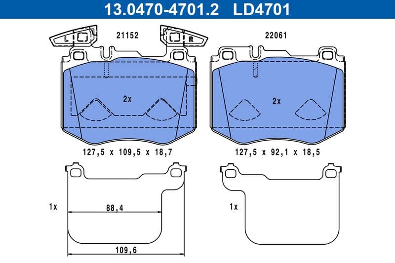 set placute frana,frana disc ATE Ceramic 13.0470-4701.2