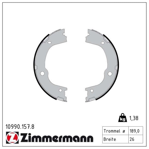 Set saboti frana, frana de mana ZIMMERMANN 10990.157.8