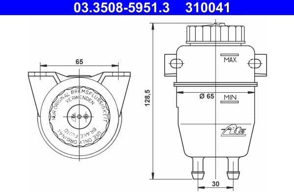 Vas de expansiune, lichid frana ATE 03.3508-5951.3