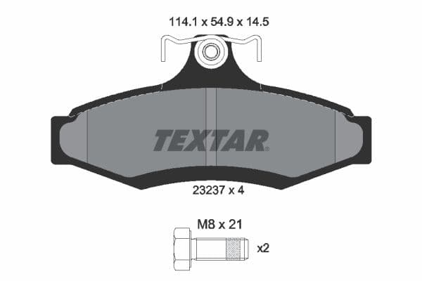 set placute frana,frana disc TEXTAR 2323701