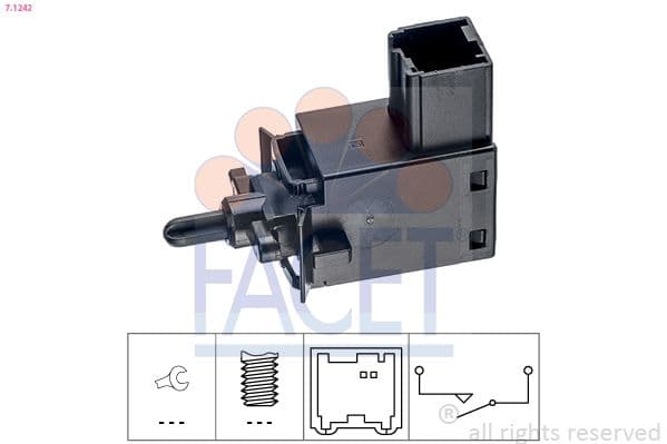 Comutator, actionare ambreiaj (Tempomat) FACET Made in Italy - OE Equivalent 7.1242