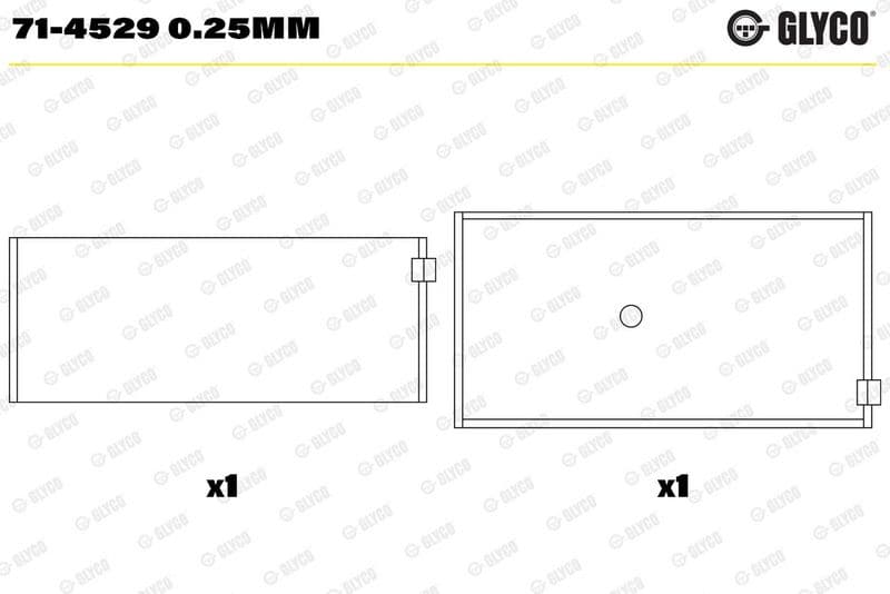 Cuzinet bielă GLYCO 71-4529 0.25mm