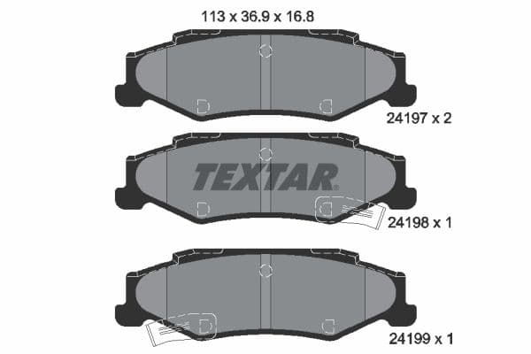 set placute frana,frana disc TEXTAR 2419701