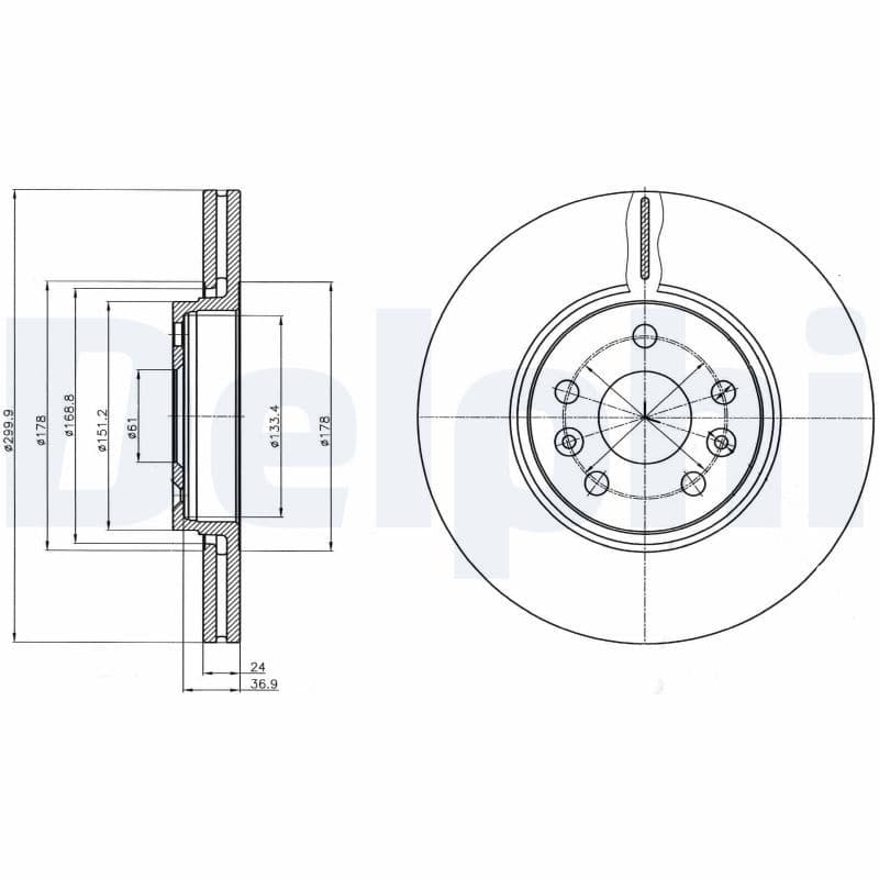 Disc frana DELPHI BG4338
