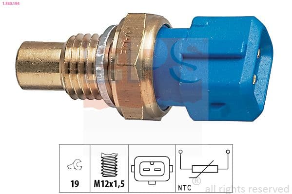 senzor,temperatura lichid de racire EPS Made in Italy - OE Equivalent 1.830.194