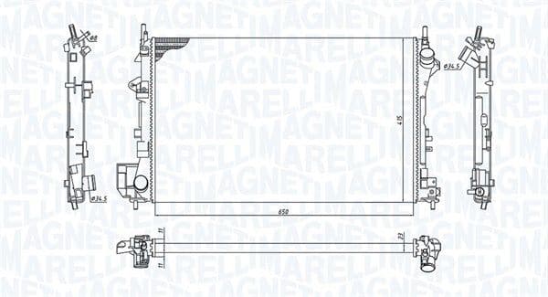Radiator, racire motor MAGNETI MARELLI 350213185700