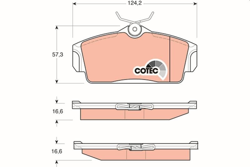 set placute frana,frana disc TRW COTEC GDB3168