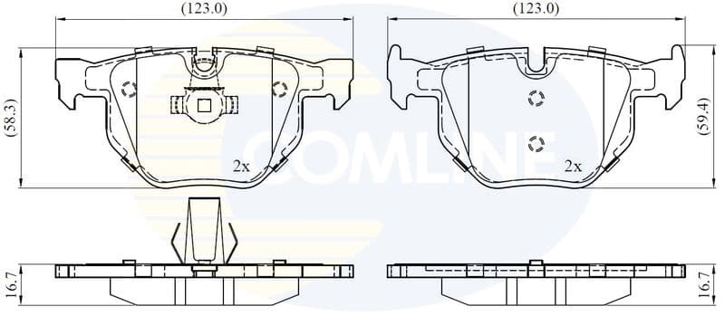 set placute frana,frana disc COMLINE CBP06001