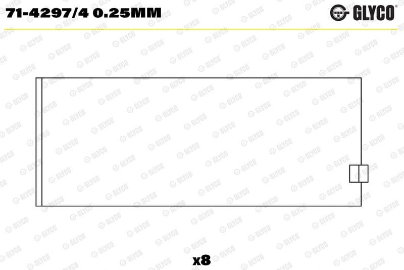 Cuzinet bielă GLYCO 71-4297/4 0.25mm