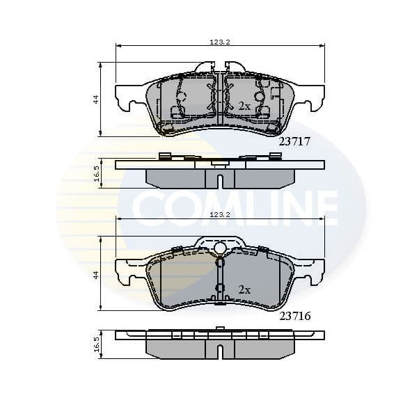 set placute frana,frana disc COMLINE CBP01317