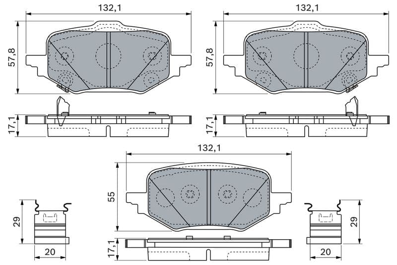 set placute frana,frana disc BOSCH 0 986 460 258