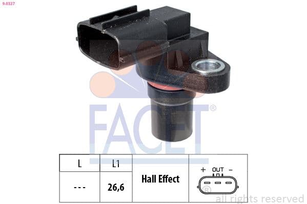 Senzor impulsuri, arbore cotit FACET Made in Italy - OE Equivalent 9.0337