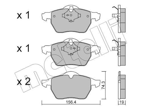 set placute frana,frana disc METELLI 22-0314-1