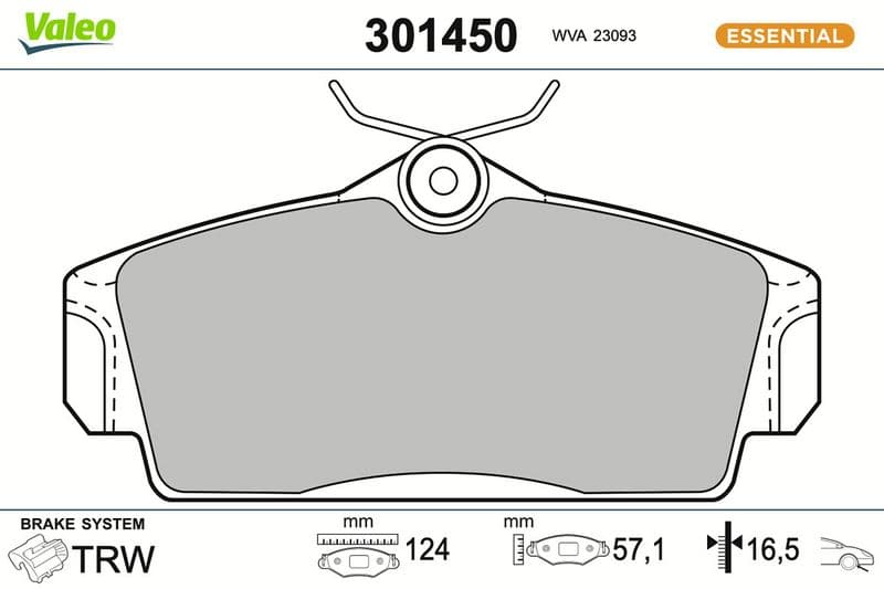 set placute frana,frana disc VALEO FIRST 301450
