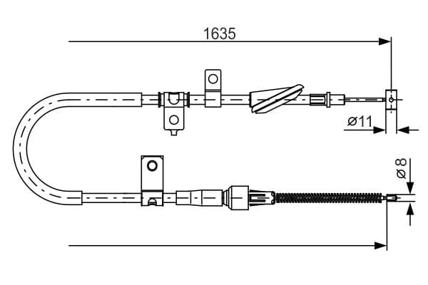 Cablu, frana de parcare BOSCH 1 987 482 258