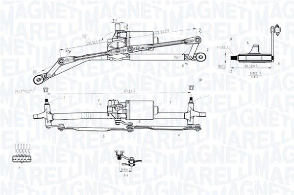 Sistem stergator parbriz MAGNETI MARELLI 064012005011