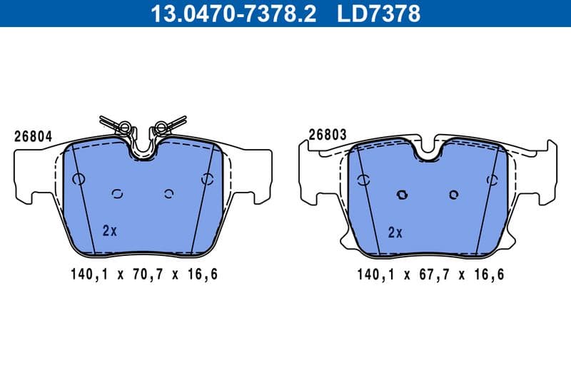 set placute frana,frana disc ATE Ceramic 13.0470-7378.2