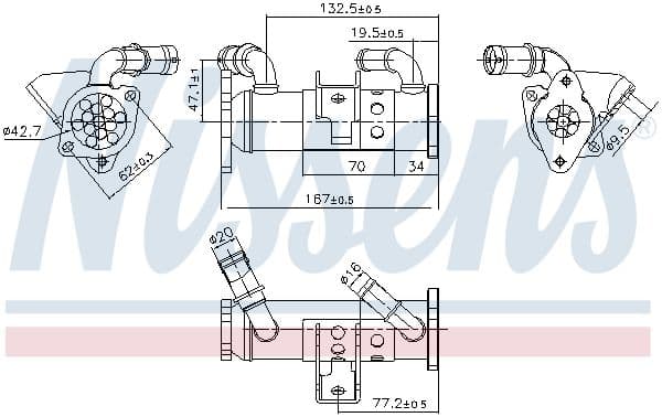 Radiator, recirculare gaze de esapament NISSENS 989473