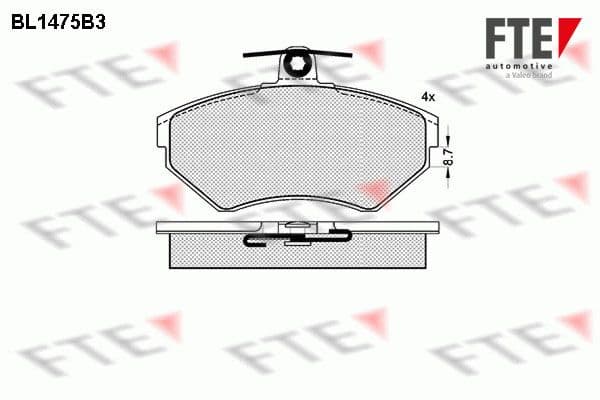 set placute frana,frana disc FTE 9010204