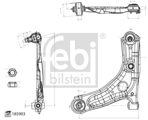 Brat, suspensie roata FEBI BILSTEIN 185903