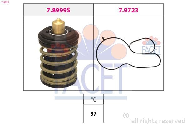termostat,lichid racire FACET Made in Italy - OE Equivalent 7.8999