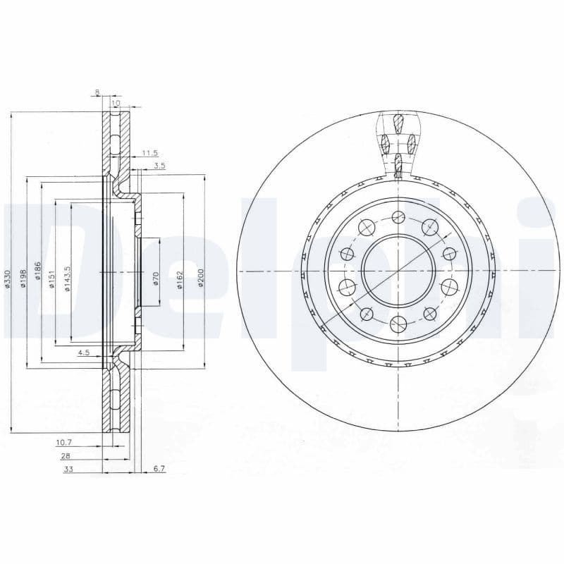Disc frana DELPHI BG3993