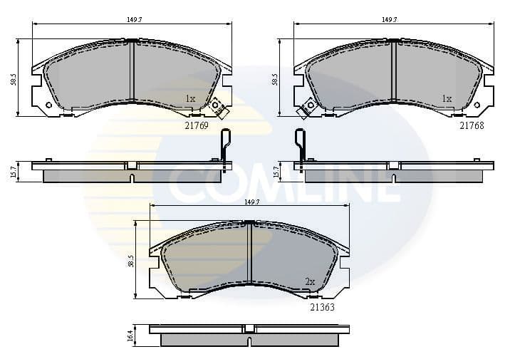 set placute frana,frana disc COMLINE CBP3234