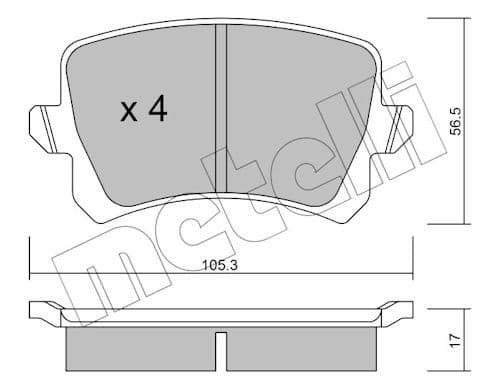 set placute frana,frana disc METELLI 22-0806-0