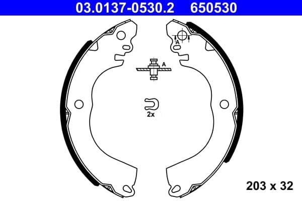 Set saboti frana ATE 03.0137-0530.2