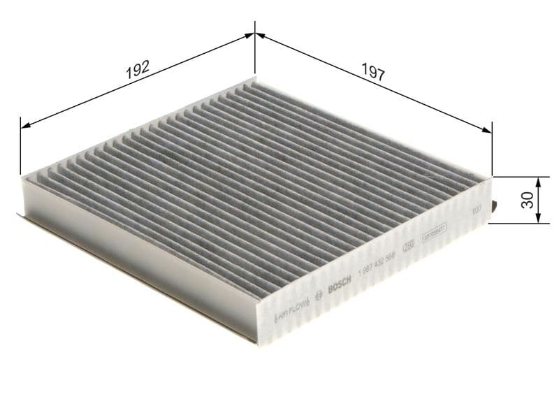 Filtru, aer habitaclu BOSCH 1 987 432 568