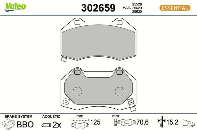 set placute frana,frana disc VALEO 302659