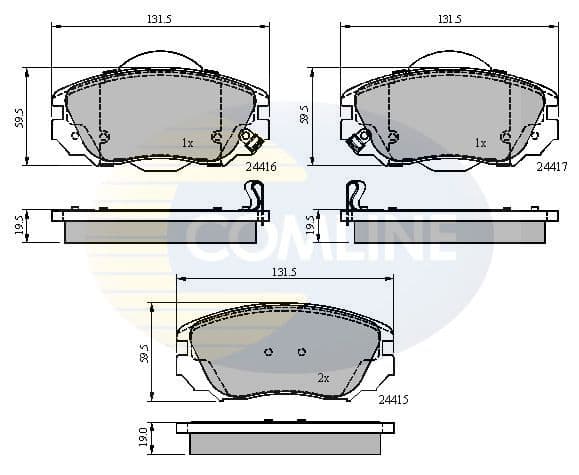 set placute frana,frana disc COMLINE CBP31679