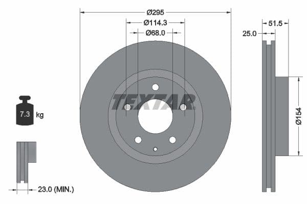 Disc frana TEXTAR PRO 92267603