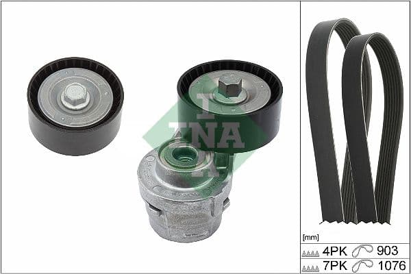 Set curea transmisie cu caneluri Schaeffler INA 529 0383 10