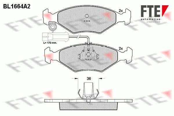 set placute frana,frana disc FTE 9010276