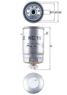filtru combustibil MAHLE KC 19
