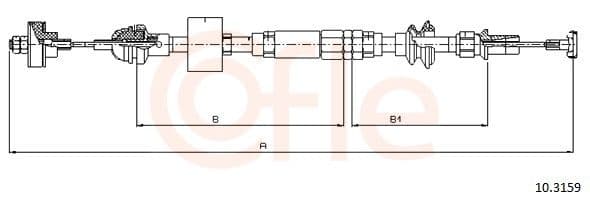 Cablu ambreiaj COFLE 10.3159