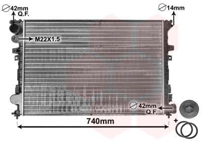 Radiator, racire motor VAN WEZEL 09002089