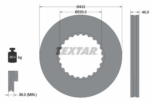 Disc frana TEXTAR 93272000