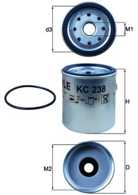 filtru combustibil MAHLE KC 238D
